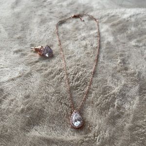 Rose Gold Teardrop Set
